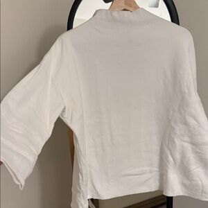 Eileen Fisher White funnel neck sweater